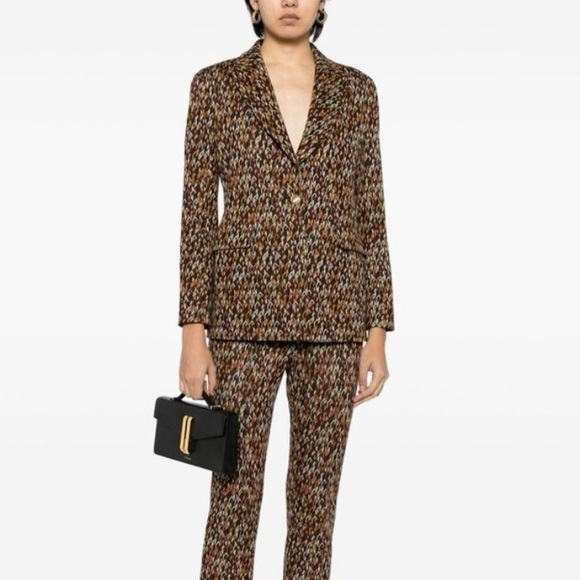 NWT Rosetta Getty Broken Chevron single breasted blazer - Size Small - Picture 2 of 9